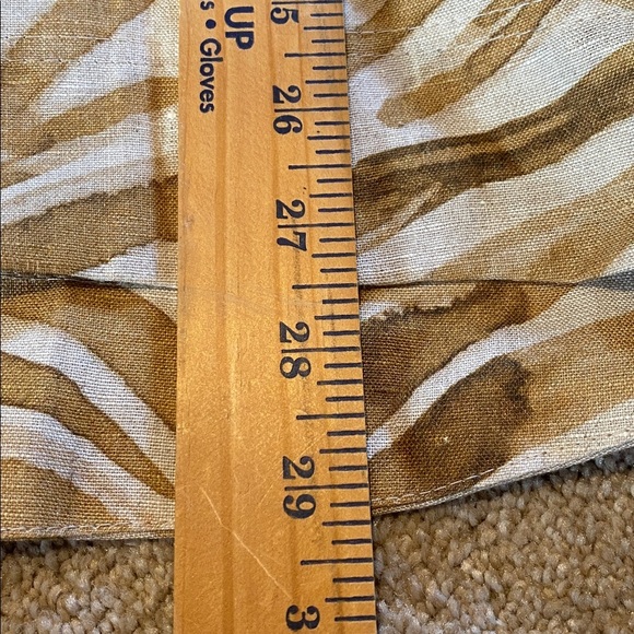 iLinen Classic Button Down Shirt Natural Zebra Size XS - Picture 8 of 12